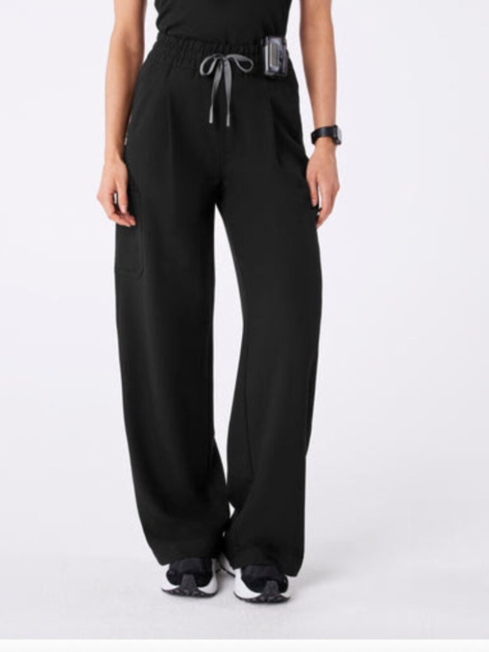 Black Ultra High Rise Shelby Wide Leg - Scrub Pant